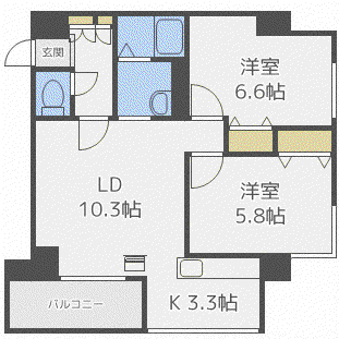 カサトレスベレーザ(2LDK/3階)の間取り写真