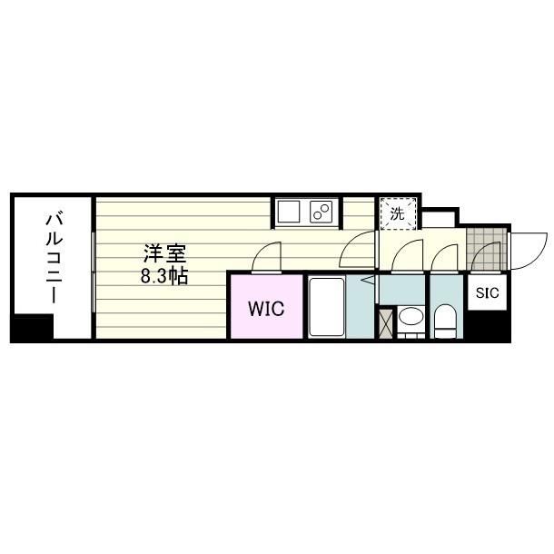 SーRESIDENCE 小川町(ワンルーム/9階)の間取り写真