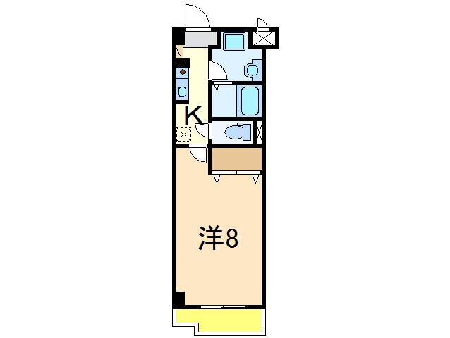 ロイヤルプレイス010(1K/5階)の間取り写真