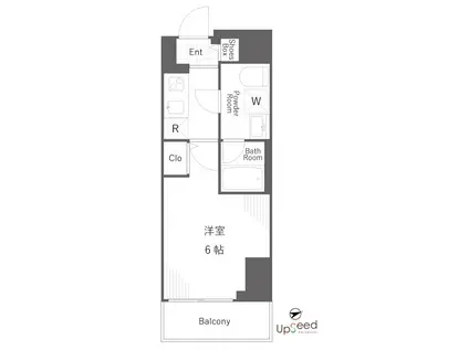 AXAS西五反田(1K/7階)の間取り写真