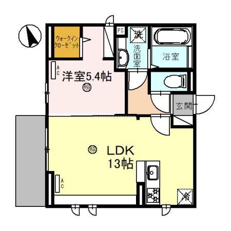 DS 安田(1LDK/1階)の間取り写真