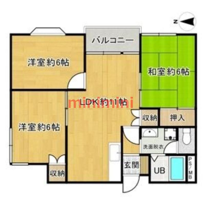 メゾンフラグランス(3LDK/2階)の間取り写真