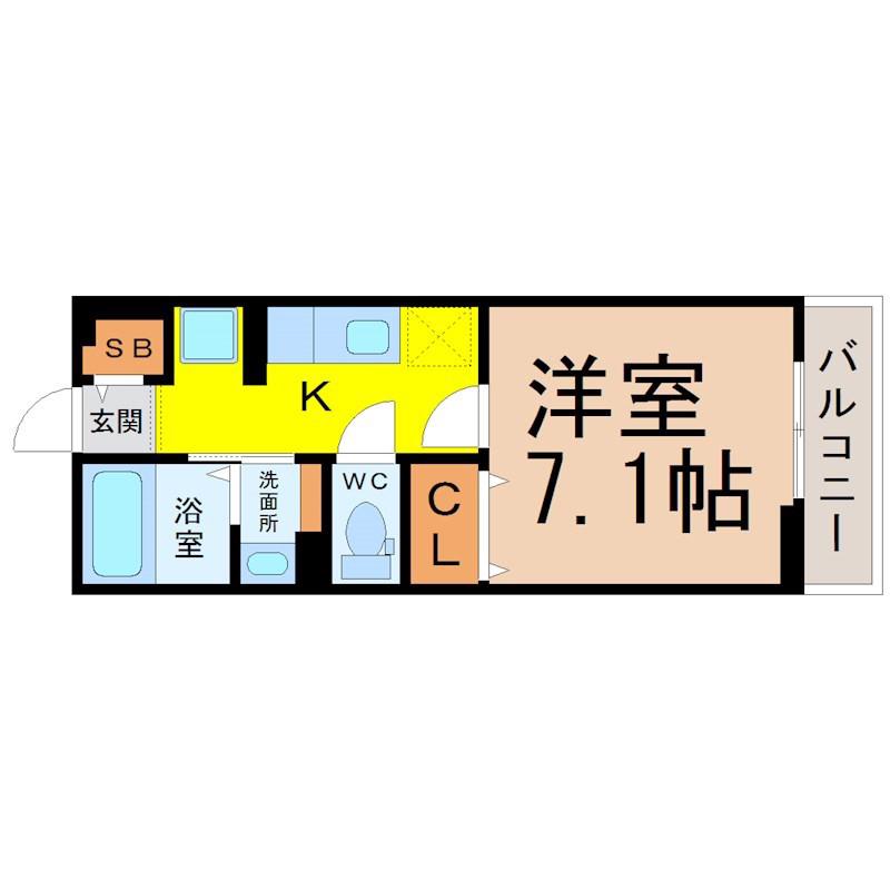 サンエスケーイワタII(1K/2階)の間取り写真