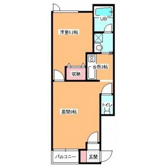 リヴェール松陰(1LDK/1階)の間取り写真