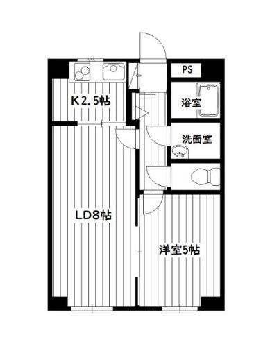 ＪＲ播但線 京口駅 徒歩10分 4階建 築54年(1LDK/1階)の間取り写真