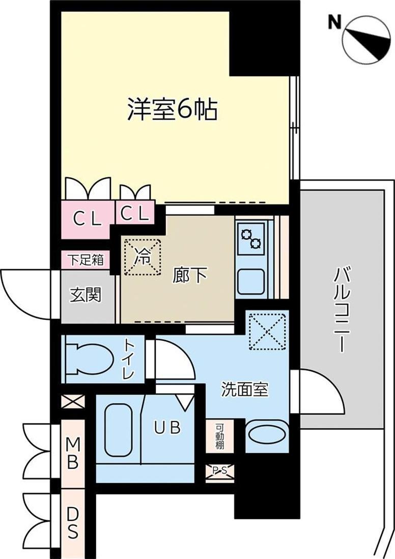 神戸元町NOAH(1K/7階)の間取り写真