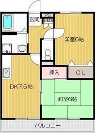 マインA棟(2DK/3階)の間取り写真