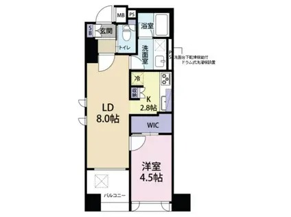 T-ANGLE(1LDK/8階)の間取り写真