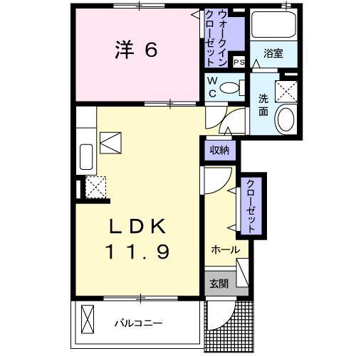 フェアリータウン(1LDK/1階)の間取り写真
