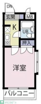 クロノス星が丘(1K/4階)の間取り写真