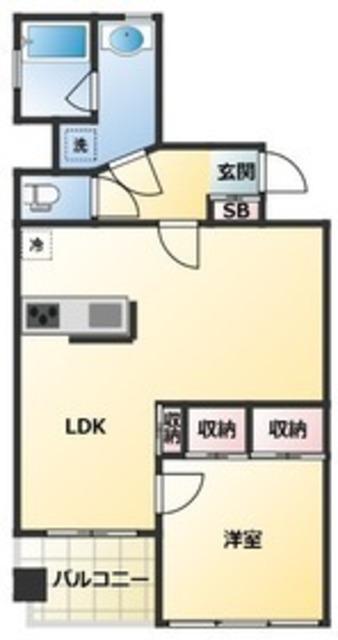 グランドメゾン阿佐谷(1LDK/4階)の間取り写真