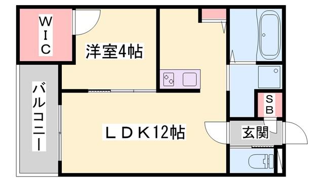 ジーメゾン大久保ラクラス(1LDK/2階)の間取り写真