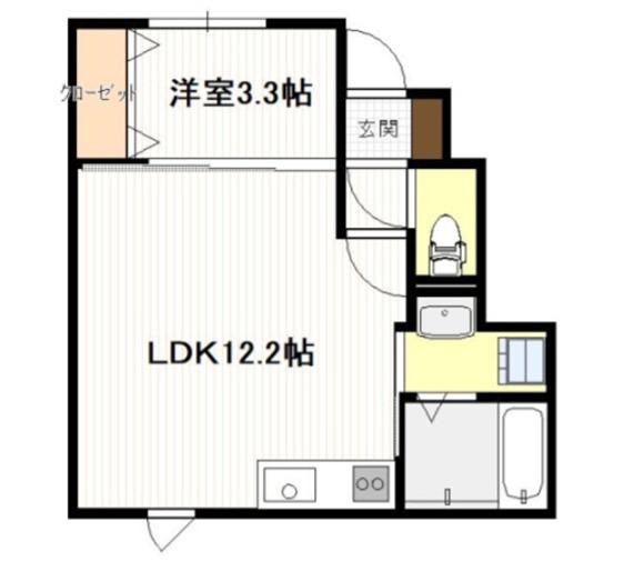 和木3丁目アパート(1LDK/1階)の間取り写真