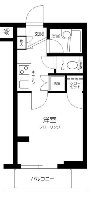 パレホームズ中延(1K/2階)の間取り写真