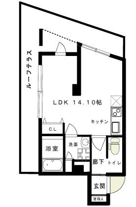 シャトーアスティナ京橋ラルゴ(1LDK/7階)の間取り写真