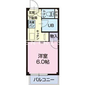 クローカスIII(1K/1階)の間取り写真