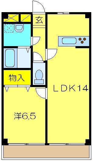 サンレーベン(1LDK/3階)の間取り写真