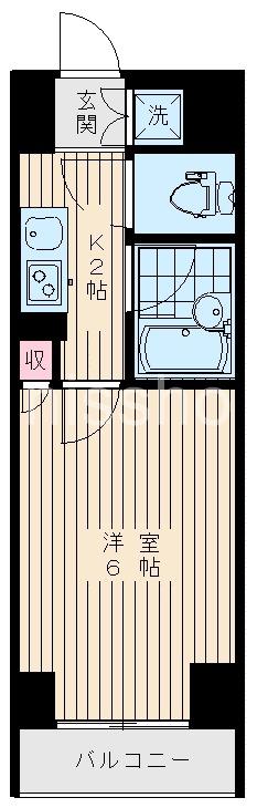 ルーブル都立家政参番館(1K/3階)の間取り写真
