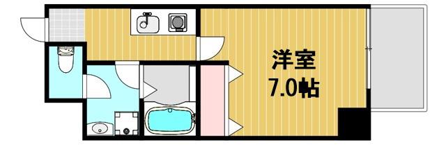 TOYOTOMI STAY PREMIUM 梅田西II(1K/3階)の間取り写真