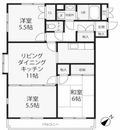 CASA ZELKOVA(3LDK/2階)の間取り写真