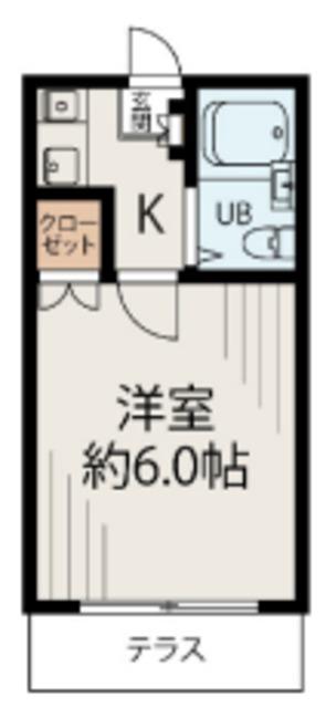 サンパレス市川(1K/1階)の間取り写真