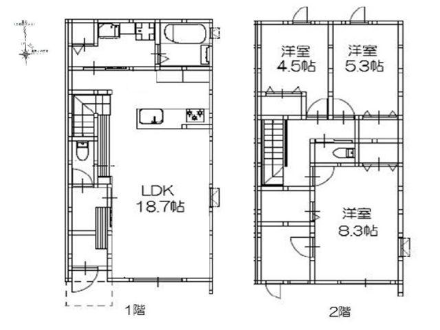 グランメゾンクレスト三吉I(3LDK/1階)の間取り写真