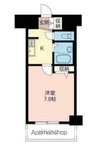 LASANTE錦糸町(1K/2階)の間取り写真