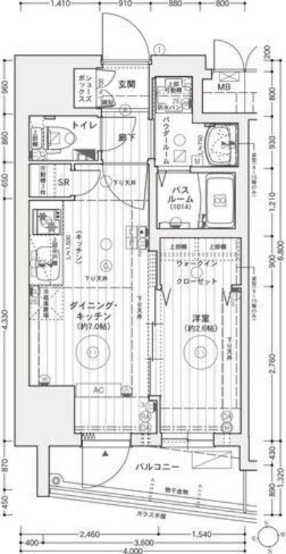 エステムコート名古屋上前津(1DK/7階)の間取り写真