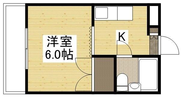 J.S.BACH(1K/2階)の間取り写真