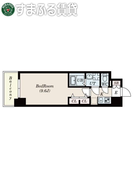 SーRESIDENCE岡崎公園AUREATE(1K/3階)の間取り写真