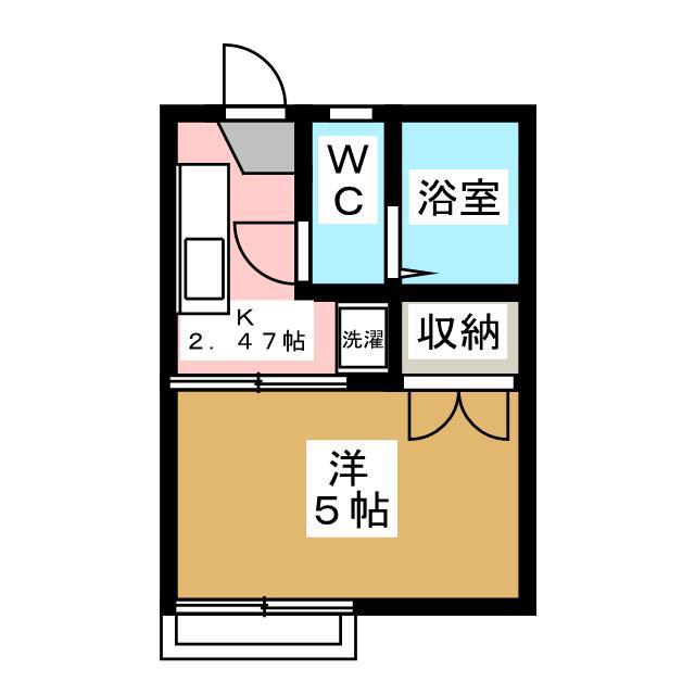 フォーブル東和(1K/1階)の間取り写真