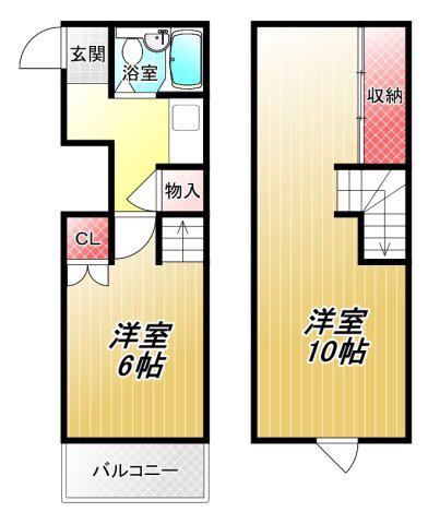 SKハイツ平野(2K/7階)の間取り写真