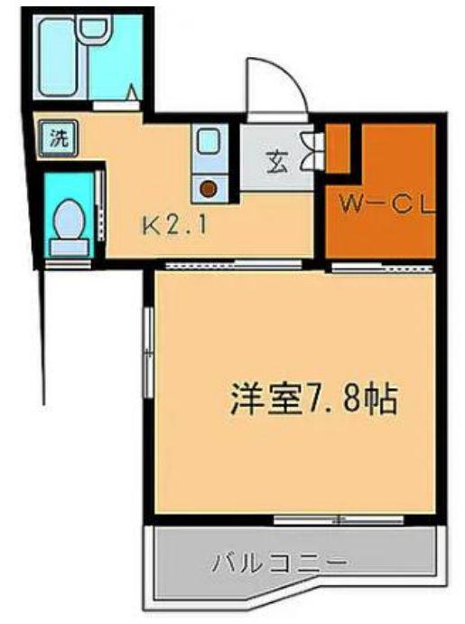 KS FLAT 白金台(1K/3階)の間取り写真