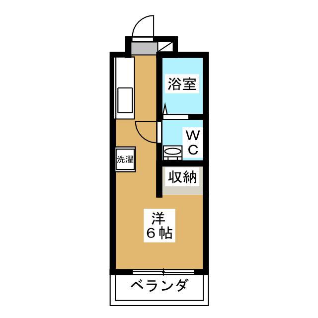 フローラ8(ワンルーム/3階)の間取り写真