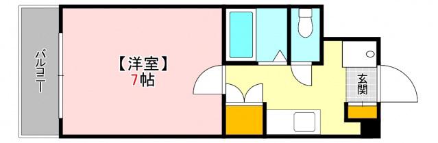 NISHIMOTO BLDG(1K/1階)の間取り写真