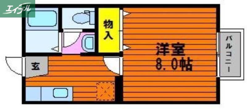 コンフォート(1K/1階)の間取り写真