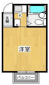 ダイドーメゾン西宮北口(ワンルーム/4階)の間取り写真