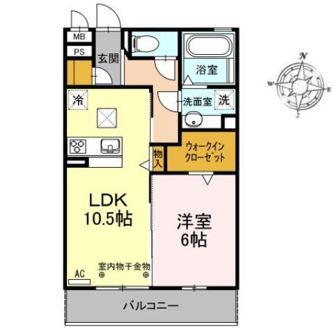 シクリア丸ノ内(1LDK/1階)の間取り写真