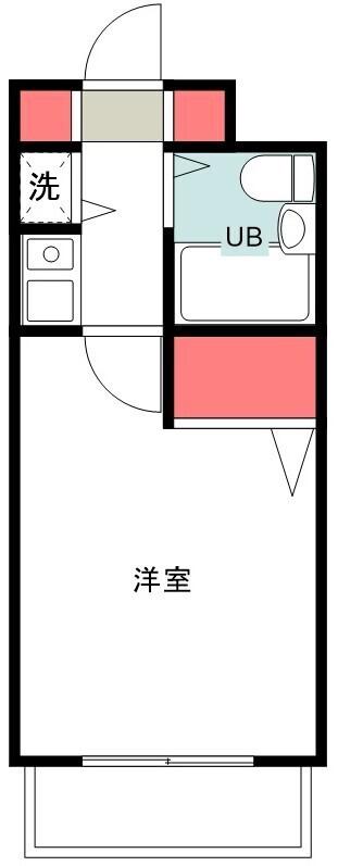 シティーハイム21(1K/3階)の間取り写真