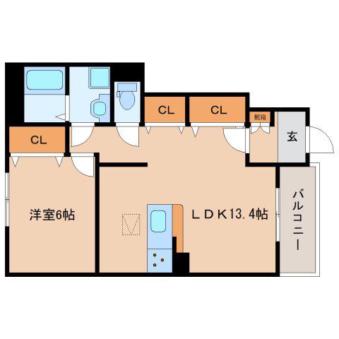 ネオ ステージ(1LDK/1階)の間取り写真