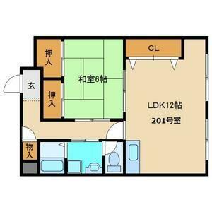 プレアール吹田サウス(1LDK/3階)の間取り写真