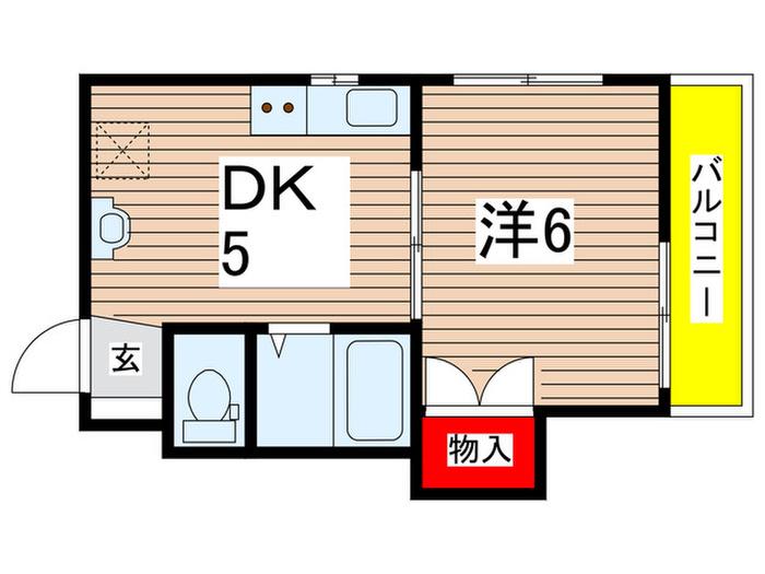 タイヨーパレス西綾瀬(1DK/3階)の間取り写真