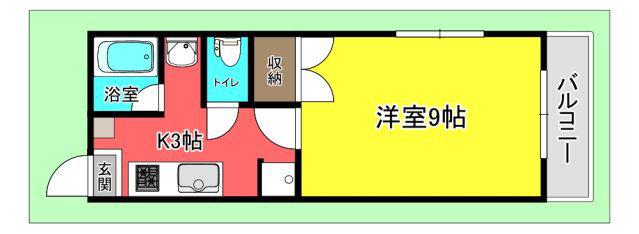 メゾン岩滝(1K/1階)の間取り写真