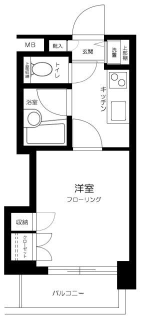 アプレシティ三田(1K/5階)の間取り写真