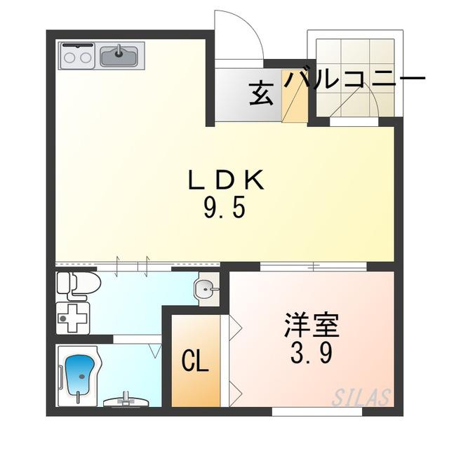 F MAISON 住之江(1LDK/2階)の間取り写真