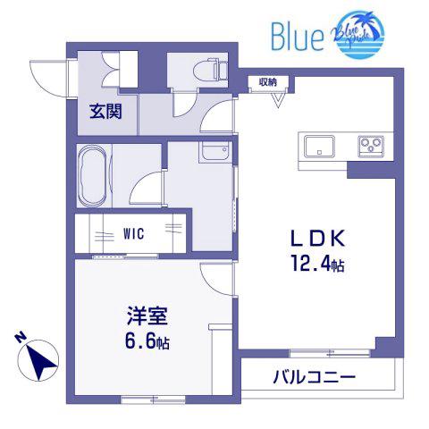 シャーメゾン茅ヶ崎円蔵(1LDK/1階)の間取り写真