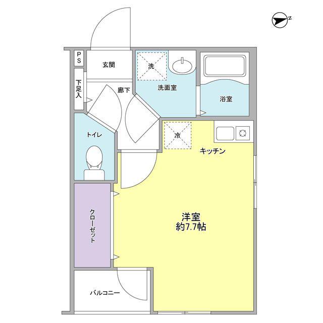 メゾンプルミエ136(ワンルーム/1階)の間取り写真