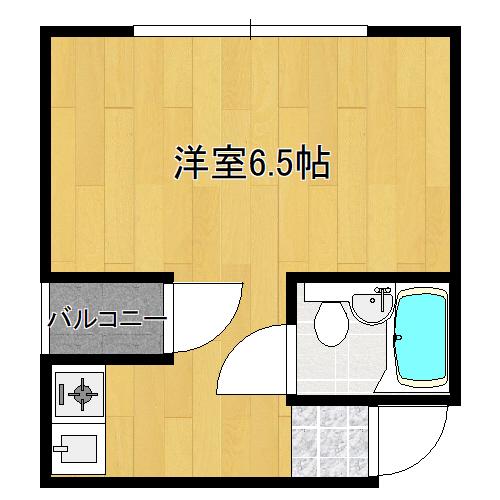 ジオナ新今里(1K/4階)の間取り写真