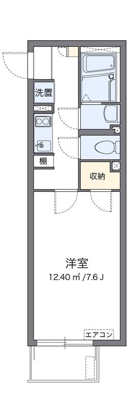 レオネクスト貞和(1K/1階)の間取り写真