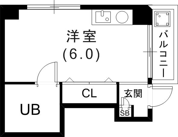 ダイドーメゾン御影VI(ワンルーム/3階)の間取り写真